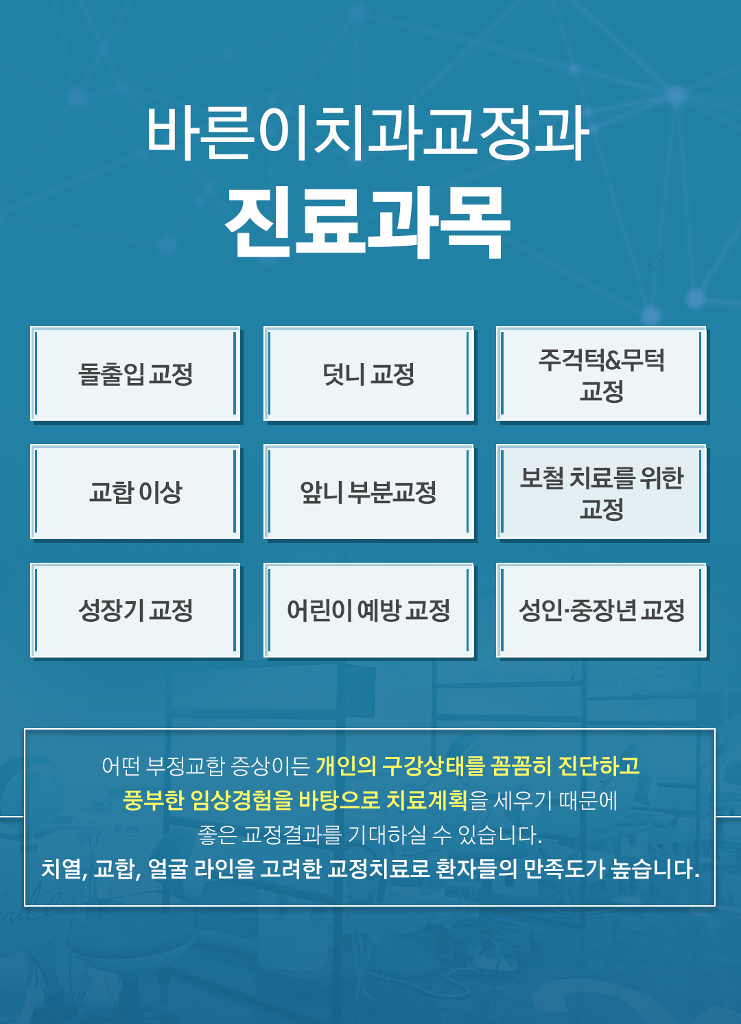 바른이치과교정과 진료과목